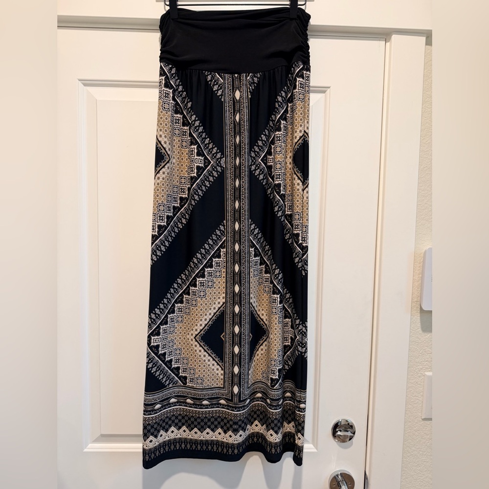 I.N. Studio Black and Tan Maxi Skirt - Picture 4 of 6